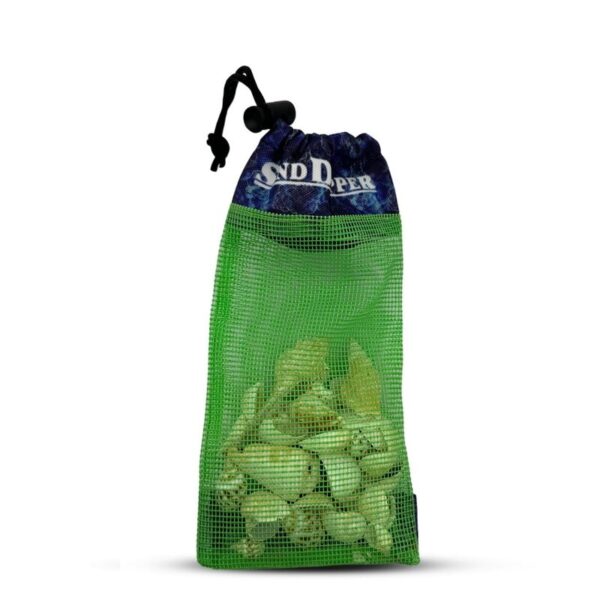 Sand Dipper Skinny Lightweight Shell Collecting Beach Bag with Carabiner Clip